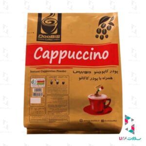 ساشه کاپوچینو همراه با پودر کاکائو دوبیس