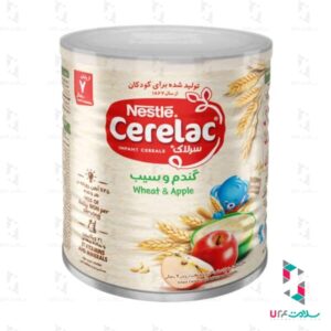 سرلاک گندم و سیب به همراه شیر نستله