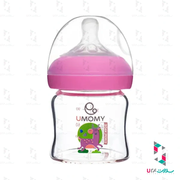 Umomy Pyrex WideNeck Baby Bottle 90 ml قیمت شیشه شیر پیرکس دهانه عریض یومامی از بدو تولد